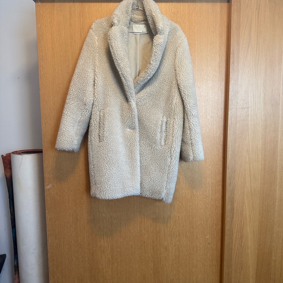 Aritzia Wilfred Free Cozy Cocoon Cream Teddy Jacket - Picture 2 of 5